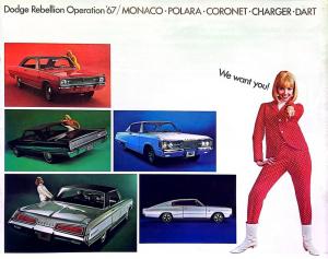 1967 Dodge Rebellion Coronet Charger Dart Full Line Sales Brochure