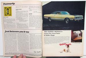 1968 Dodge Charger Coronet Dart Scat Pack Oct 68 News Magazine 1969 New Models