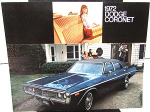 1972 Dodge Dealer Color Sales Brochure Folder Coronet