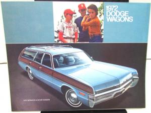 1972 Dodge Dealer Color Sales Brochure Folder Station Wagon Models