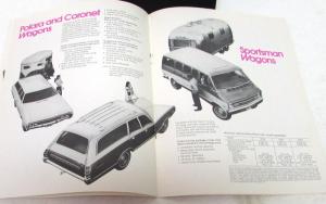 1972 Dodge Dealer Sales Brochure Trailer Towing Requirements Packages