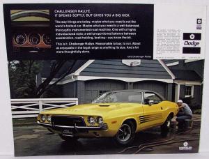 1972 Dodge Dealer Color Sales Brochure Folder Challenger Rallye Original
