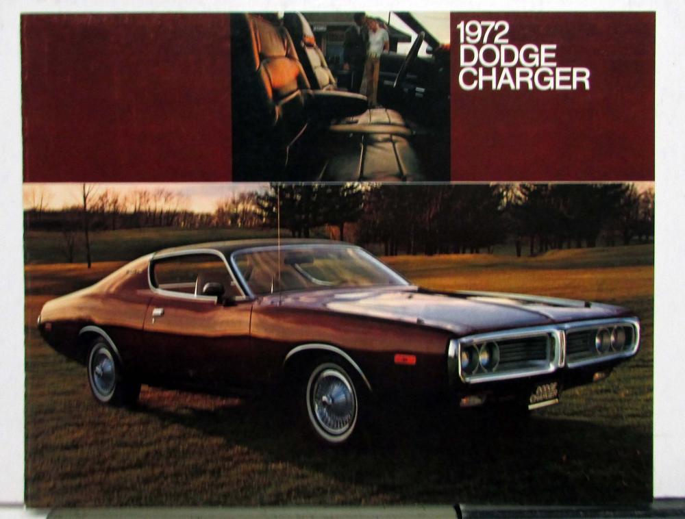 1972 Dodge Charger Rallye SE Dealer Color Sales Brochure Folder