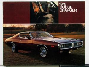 1972 Dodge Charger Rallye SE Dealer Color Sales Brochure Folder