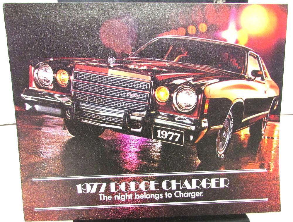 1977 Dodge Charger Dealer Color Sales Brochure The Night Belongs To Charger