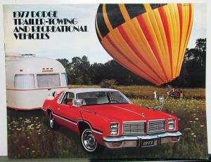 1977 Dodge Dealer Color Sales Brochure Trailer Towing And Recreational Vehicles