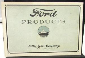 Original 1920 Ford Dealer Full Line Products Sales Brochure Car Truck Tractor