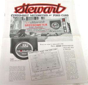 Original 1922 Stewart Accessories For Ford Cars Sales Brochure Lights Horns