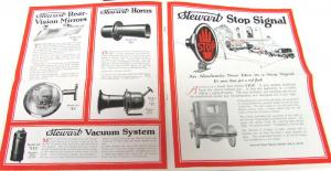 Original 1922 Stewart Accessories For Ford Cars Sales Brochure Lights Horns