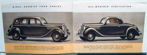 1935 Ford Dealer Sales Brochure Ford V-8 Sedan Coupe Cabriolet Roadster Original