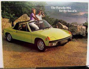 1973 Porsche 914 Dealer Sales Brochure Color Folder Original