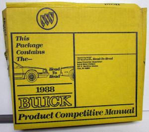 1988 Buick Competitive Product Manual Comparisons Technical Specs Dimensions NIB