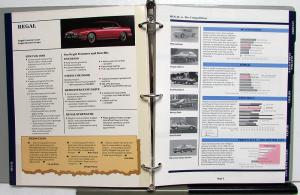 1988 Buick Competitive Product Manual Comparisons Technical Specs Dimensions NIB