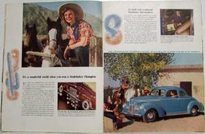 1939 Studebaker Champion Color Sales Brochure Original