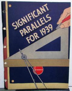 1939 Studebaker Parallels Salesmen Comparison Book Olds Ford Buick Hudson Others