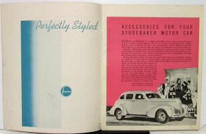 1939 Studebaker Perfectly Styled Accessories Sales Brochure Catalog Original