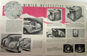 1939 Studebaker Perfectly Styled Accessories Sales Brochure Catalog Original