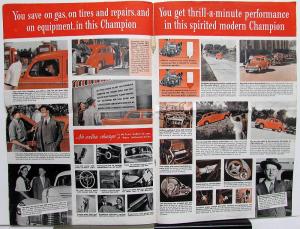 1940 Studebaker Champion Sedan Coupe Color Sales Brochure Original