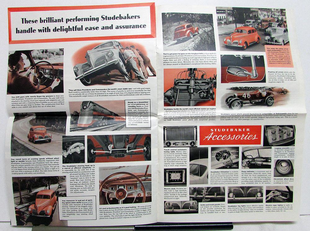1939 vintage Studebaker print ad. The Head-line Of 1940