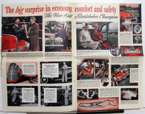 1941 Studebaker Champion Sedan & Coupe Color Sales Brochure Original