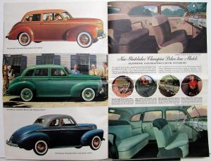 1941 Studebaker Champion Sedan & Coupe Color Sales Brochure Original