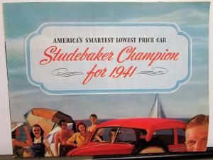 1941 Studebaker Champion Sedan & Coupe Color Sales Brochure Original