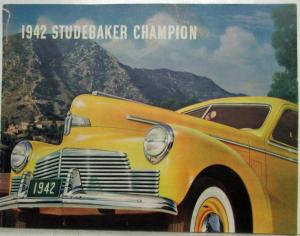 1942 Studebaker Champion Sedan & Coupe Color Sales Brochure Original