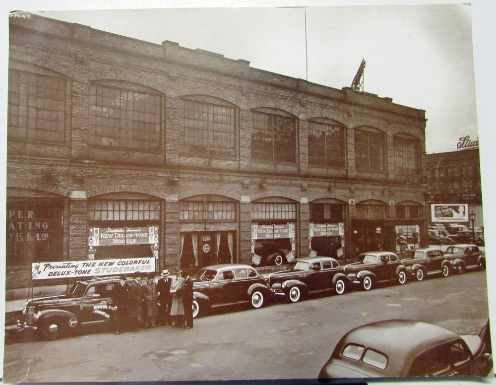 1939 ? Studebaker Delux Tone Models Dealership Brown Tone Photo Poster XL
