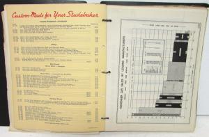 1939-40 Studebaker Confidential Dealer Optional Equipment Accessories Price Book