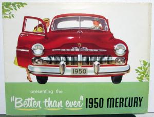 1950 Mercury OCM Series Coupe Wagon Convertible Sedan Sales Brochure Folder Orig