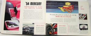 1954 Mercury Custom 2 & 4 Door Sedan Series Canadian Sales Brochure Folder Orig