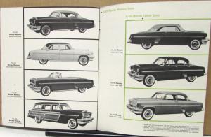 1954 Mercury Quick Facts Monterey & Sun Valley & Custom Sales Brochure Original