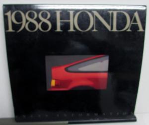 1988 Honda Press Kit Custom Box Civic CRX Accord Prelude Color Selector Photos