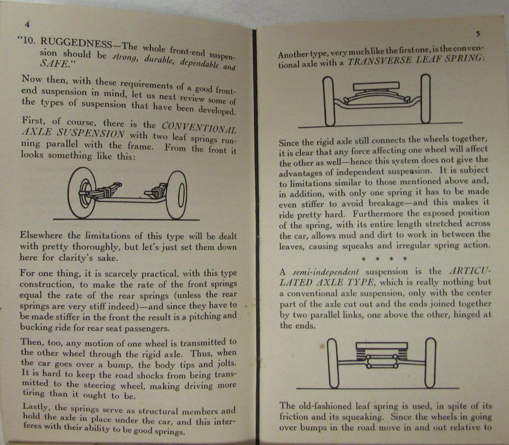 1935 GM Knee Action Suspension Chocks Chevrolet Buick Olds Pontiac