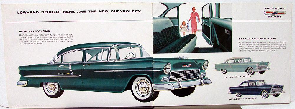 1955 Chevrolet Belair One Fifty Two Ten V8 Six Color Sales