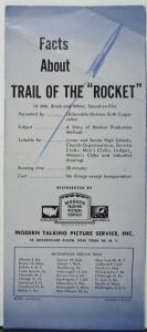 1950 Oldsmobile Trail of the Rocket Auto Production Methods Filmstrip Order Form