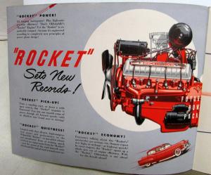 1950 Oldsmobile Rocket Engine Hydra-Matic Drive Sales Brochure Folder Original