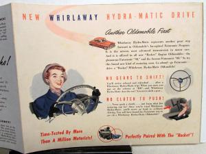 1950 Oldsmobile Rocket Engine Hydra-Matic Drive Sales Brochure Folder Original