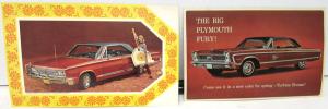 NOS Mopar 1966 Chrysler & Plymouth Post Cards Newport Sport Fury Turbine Bronze