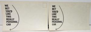 1950's AMC Metropolitan 1500 Dealer Mailer Ad Post Cards Pair of 2 Original