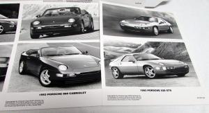 1993 Porsche 911 Carrera 2 Roadster RS 968 928 Press Kit Media Release Original