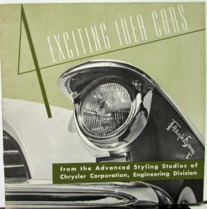 1956 Chrysler Concept Car Plainsman Flight Sweep Falcon Roadster Sales Brochure