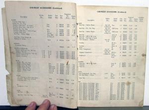 1964 Chevrolet Dealer Custom Features Price List Accessories Car Truck Chevy II