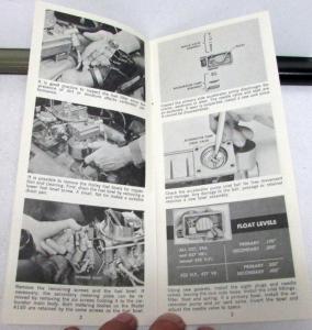 1966 Chevrolet Dealer Bulletin Holley 4-Barrel Carburetor On The Car Service GM