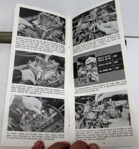 1966 Chevrolet Dealer Bulletin Holley 4-Barrel Carburetor On The Car Service GM