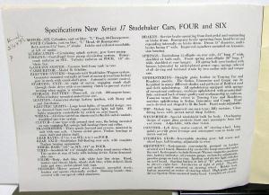 1916 Studebaker Series 17 Six 50 & Four 40 Autos Sales Brochure Original
