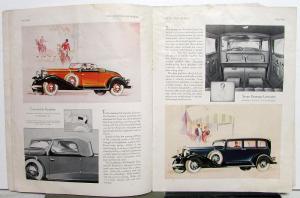 1932 Studebaker Wheel Mag Auto Show Issue President Commander Dictator Six Orig