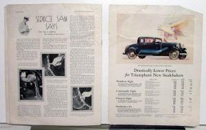 1932 Studebaker Wheel Mag Auto Show Issue President Commander Dictator Six Orig