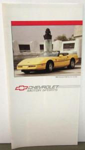 1986 Chevrolet Motorsports Apparel Merchandise Sales Brochure Jackets Shirts