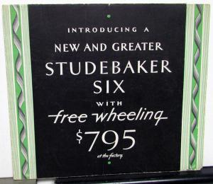 1931 Studebaker Six Coupe & Sedan Sales Brochure Folder Original